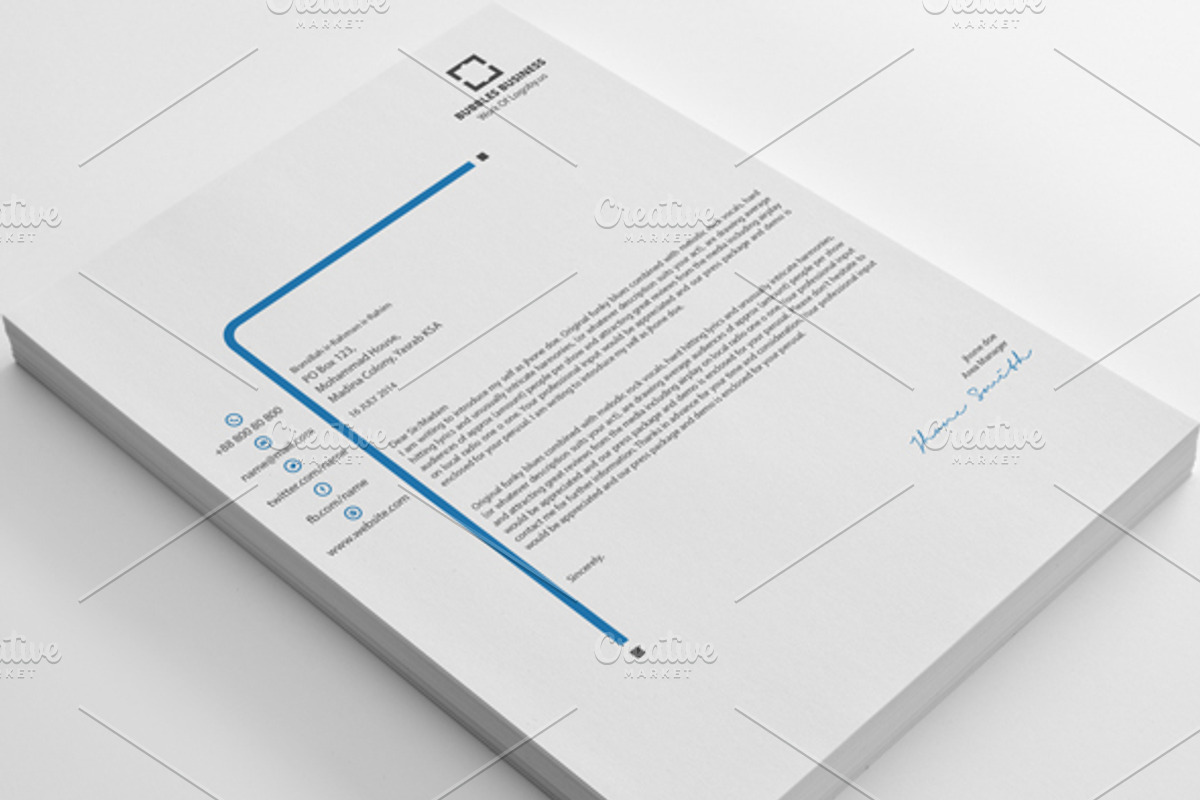 Letterheads, a Stationery Template by shujaktk (Photo 2 of 5)