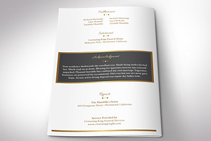 Kings Funeral Program Indesign