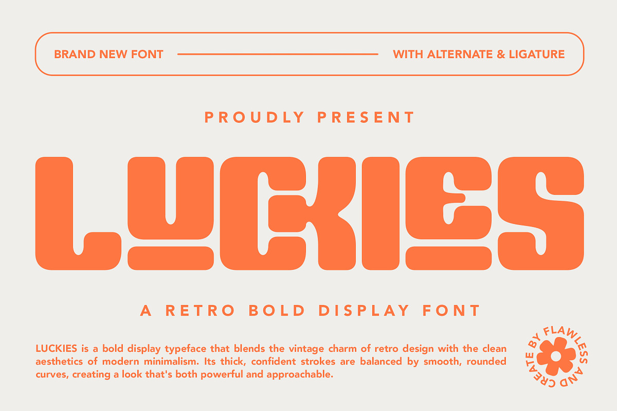 Luckies - Retro Display Font, a Font by Flawless And Co (Photo 1 of 10)