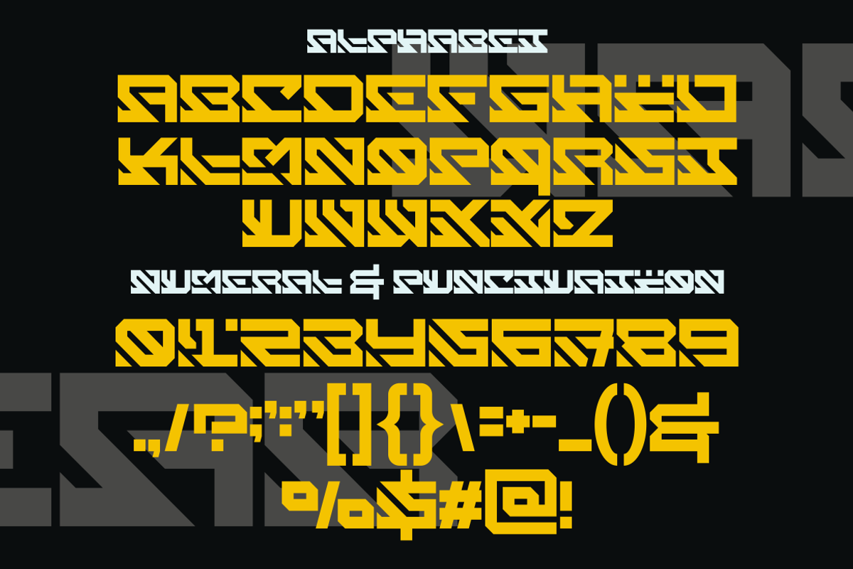 War Ear - Modern Tech Font, a Handwritten Font by MaikoHatta (Photo 2 of 4)