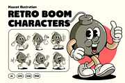 Retro Boom Characters, an Object Illustration by Graptail (Thumbnail 1 of 8)