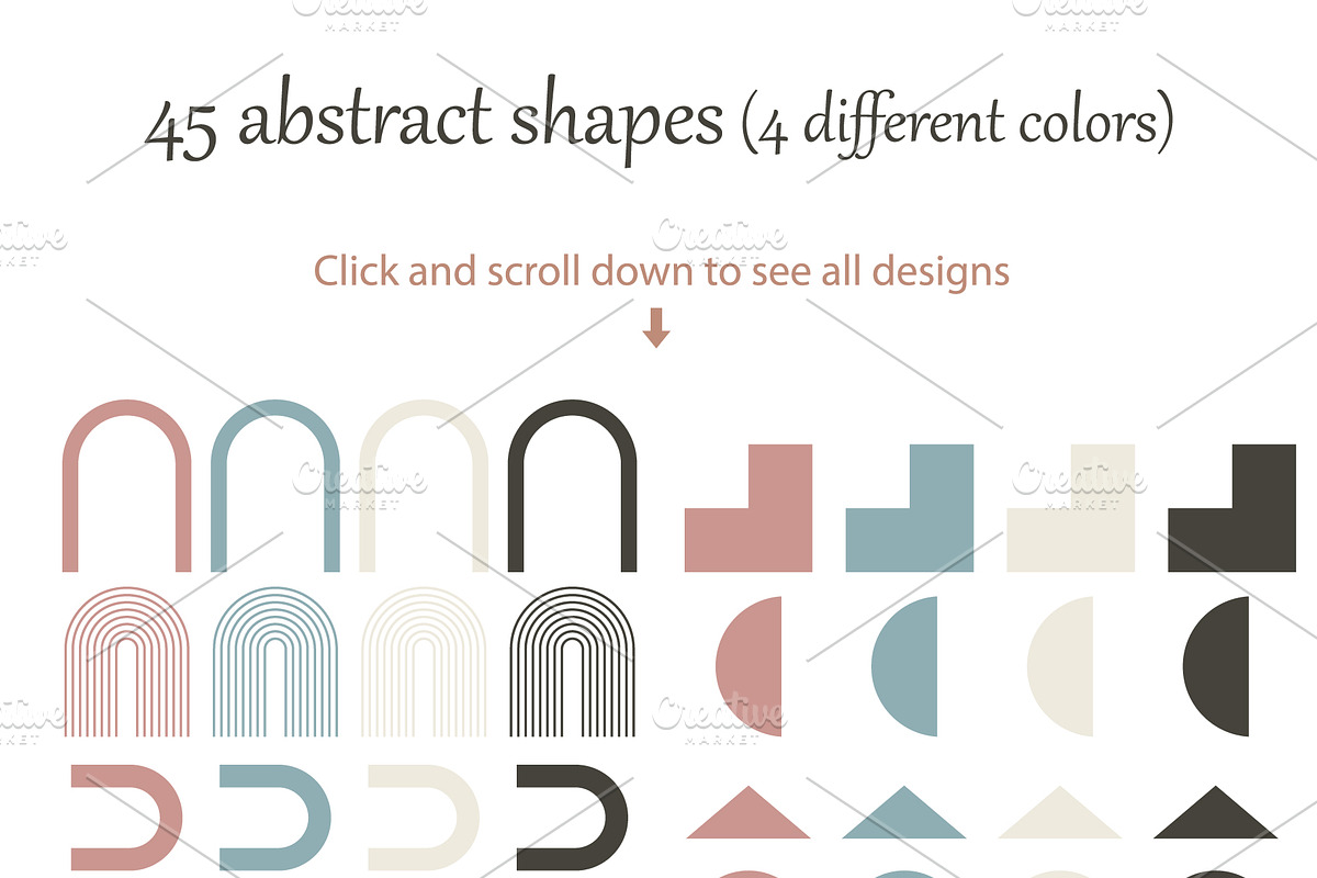 Boho Geometric & Abstract Shapes, a Graphic by Svetlana Avv (Photo 2 of 6)