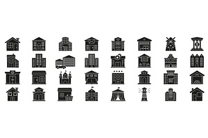 Building And Architecture Icons, an Object Illustration by Gentle Studio