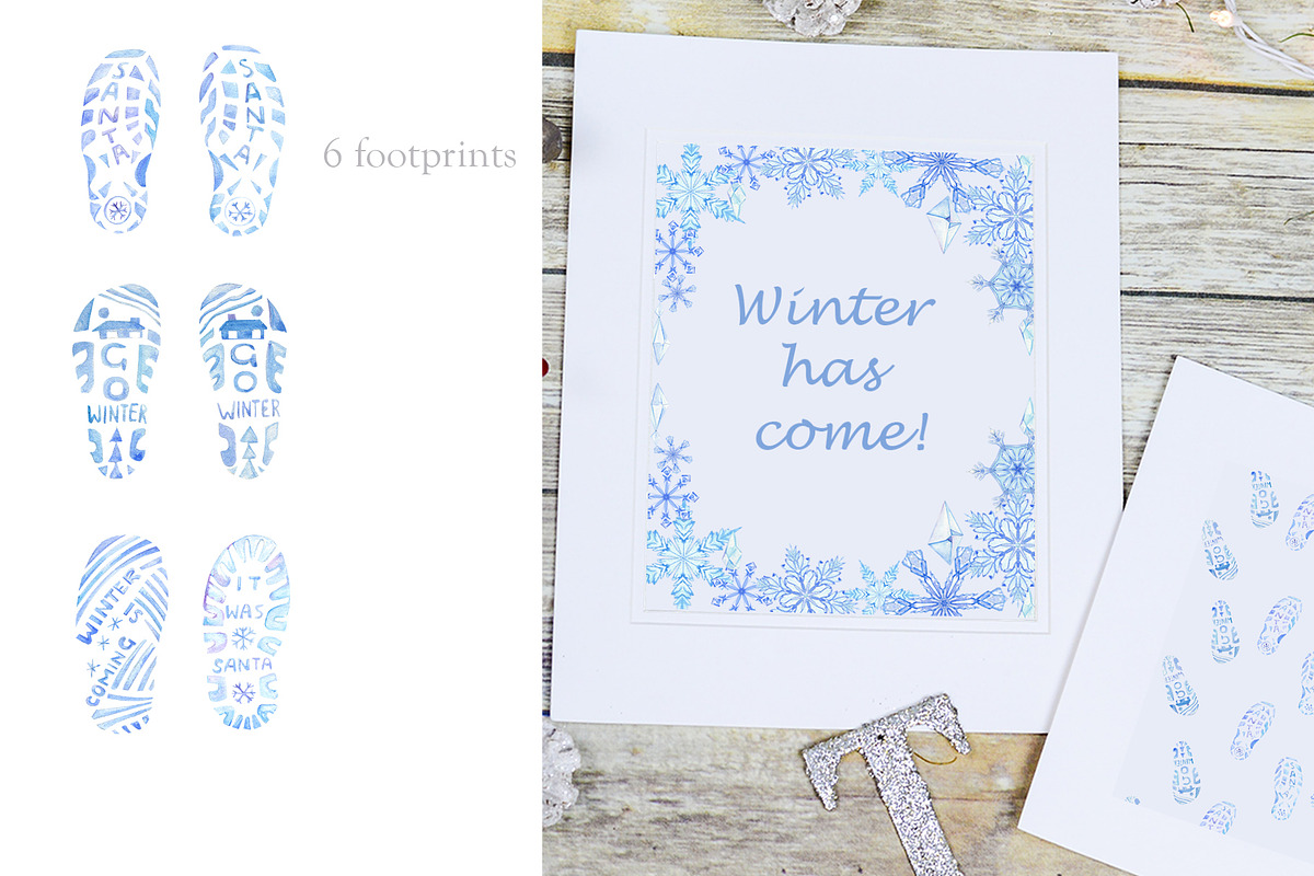 Snowflakes. Watercolor clipart, an Illustration by Love Watercolor Store (Photo 6 of 7)