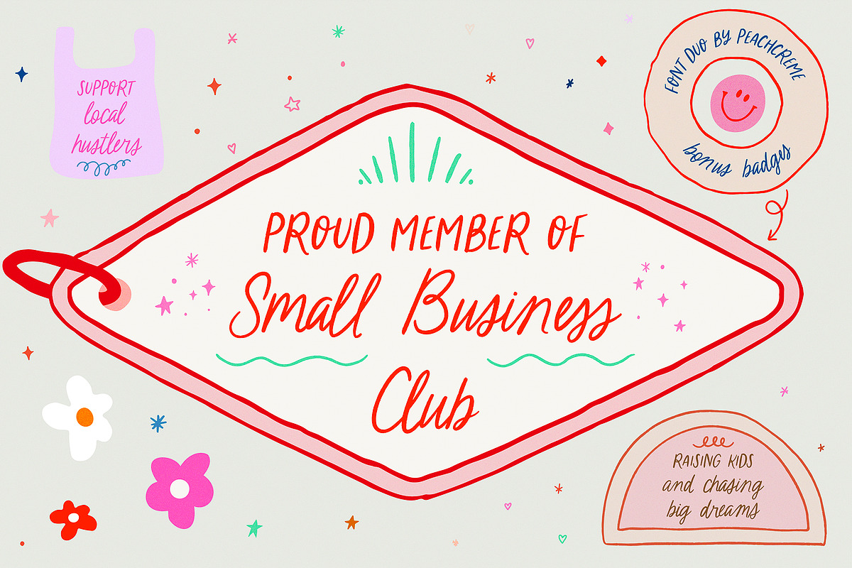 Small Business Club//Fun Font Duo, a Handwritten Font by PeachCreme (Photo 1 of 16)