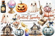 Neutral Pastel Spooky Clipart, an Illustration by Designworld (Thumbnail 1 of 9)