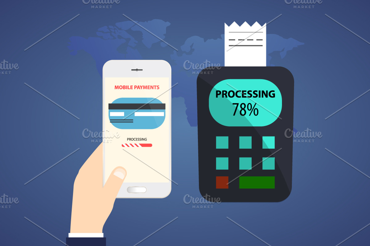 smart watches, phones and payments., a Finance Illustration by pashigorov (Photo 2 of 6)