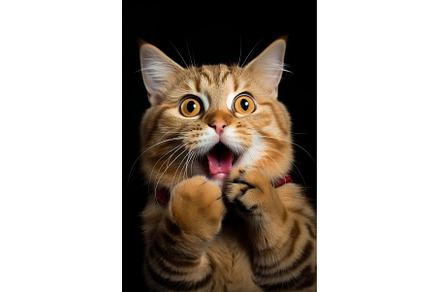 Cat surprised, playful and joyful, an Animal Photo by Beautiful things