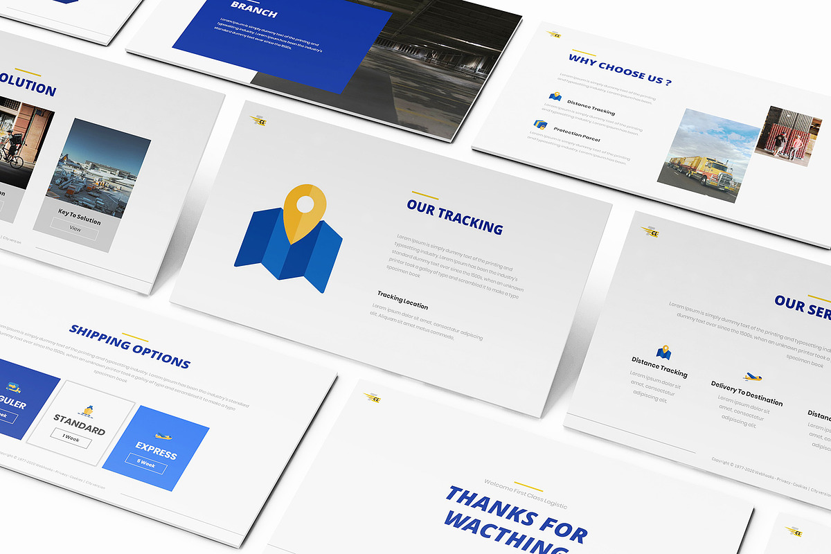 Tracking Logistic Powerpoint, a Presentation Template by Formatika Studio