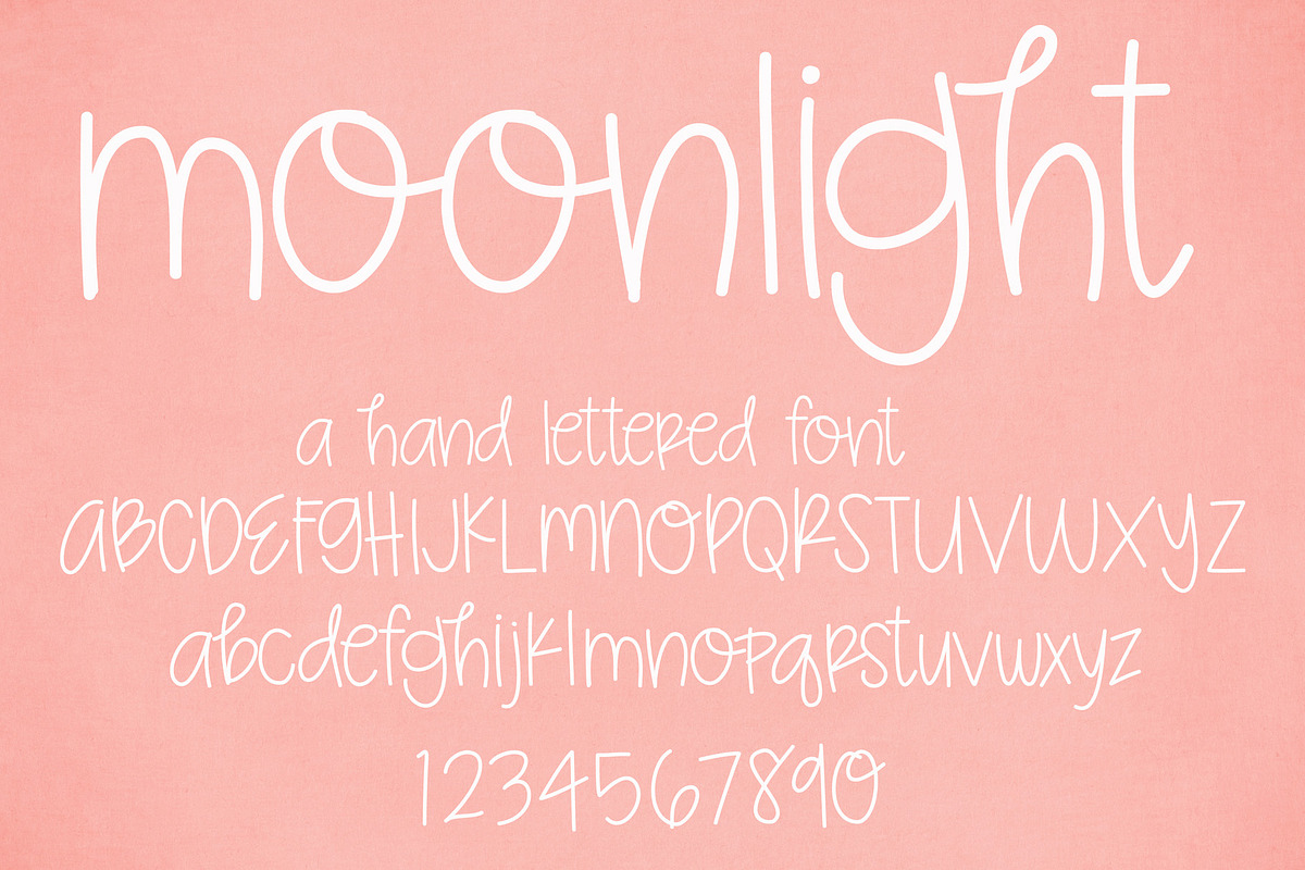 Moonlight Handwritten Script Font, a Script Font by Miss Kate (Photo 2 of 2)