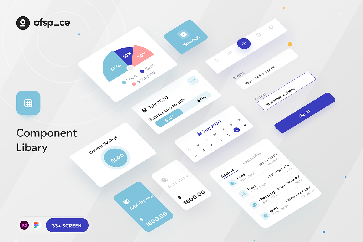 Flux - Expense Management UI Kit, an App Template by Ofspace Digital Agency (Photo 3 of 5)