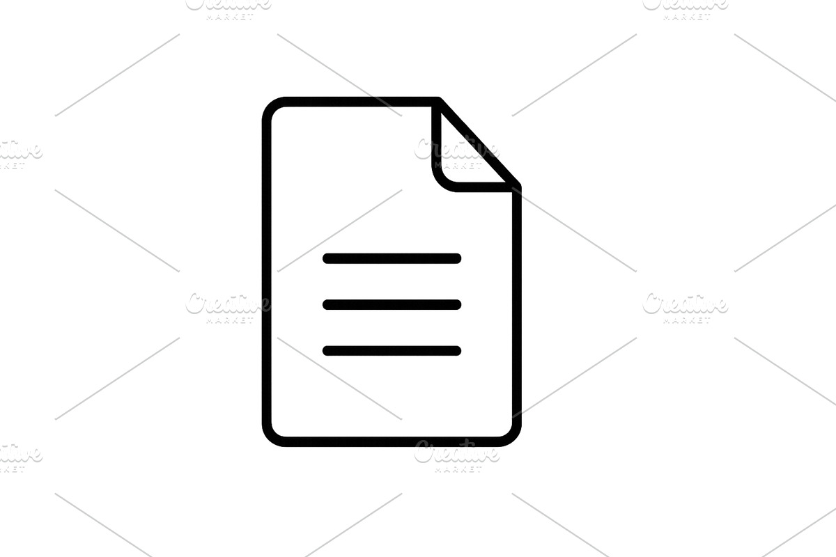 Simple outline of a document with a, a Finance Illustration by ZinetroN