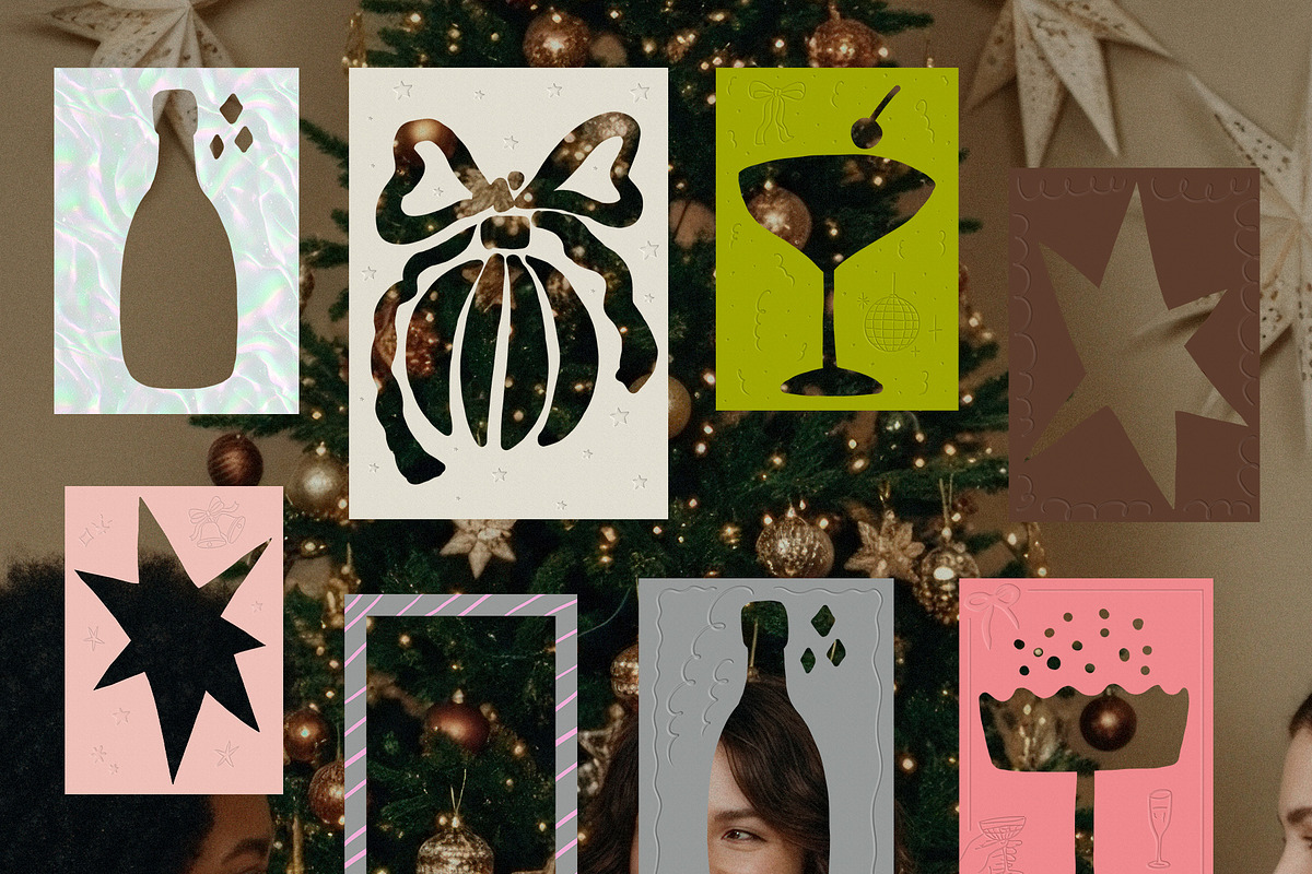 Christmas Embossed Frames & Line art, a Texture Graphic by divanovskaya_nv (Photo 5 of 16)