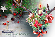 Christmas Decorative  Bouquet, an Animal Illustration by Marina Grau (Thumbnail 1 of 2)