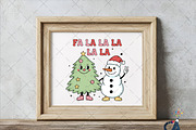 Fa La La La La Christmas Sublimation, an Illustration by Creative Art (Thumbnail 2 of 6)