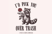 Funny Raccoon Valentines PNG, an Illustration by SharpMarketplace (Thumbnail 1 of 9)