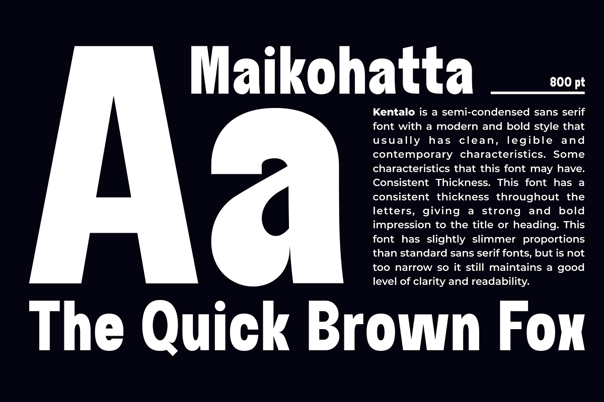 Kentalo - Modern Sans Serif Font, a Sans Serif Font by MaikoHatta (Photo 3 of 7)