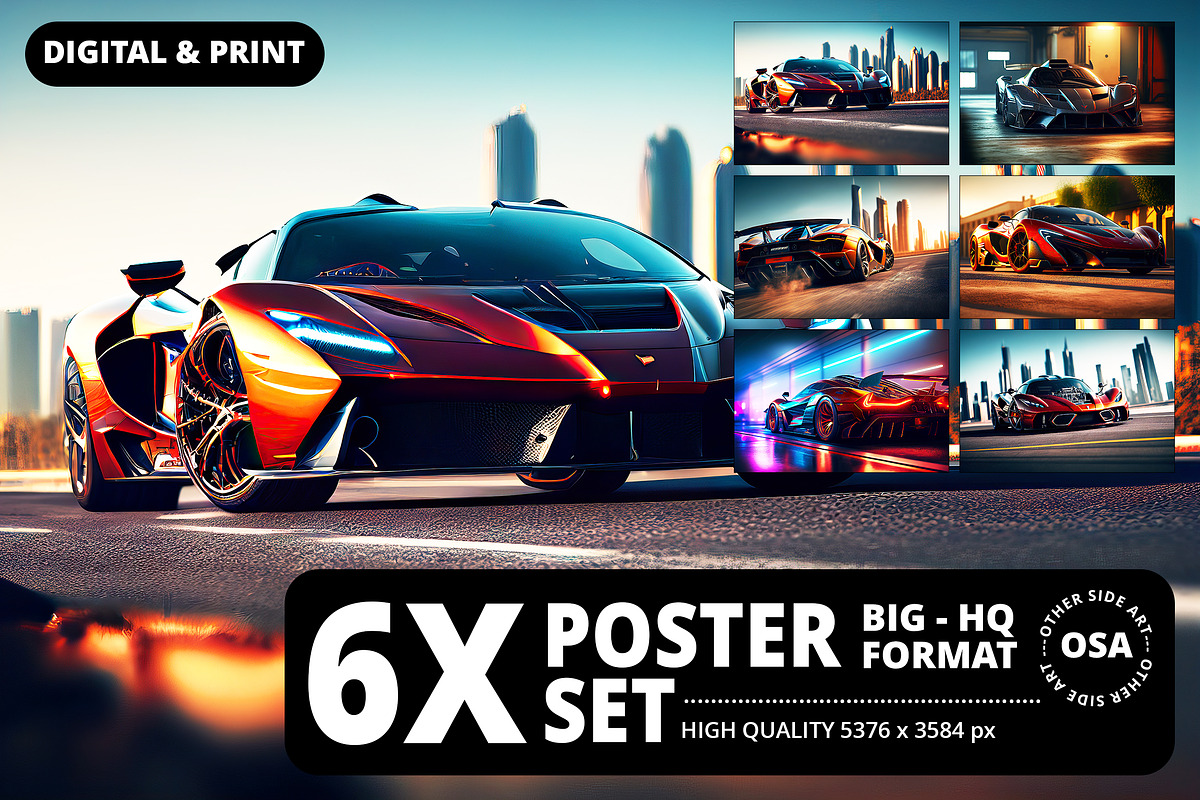 Supercar in the City Illustration, a Wallpaper Graphic by Other Side Art (Photo 1 of 8)