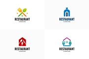 Set of Modern Food House logo design, a Branding & Logo Template by Lucky Creative (Thumbnail 1 of 5)