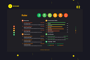 Ruler Vcard CV Resume HTML Template