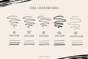 Fine Liners Procreate Brushes + Ink, a Brush Add-On by Darla Studio (Thumbnail 4 of 10)