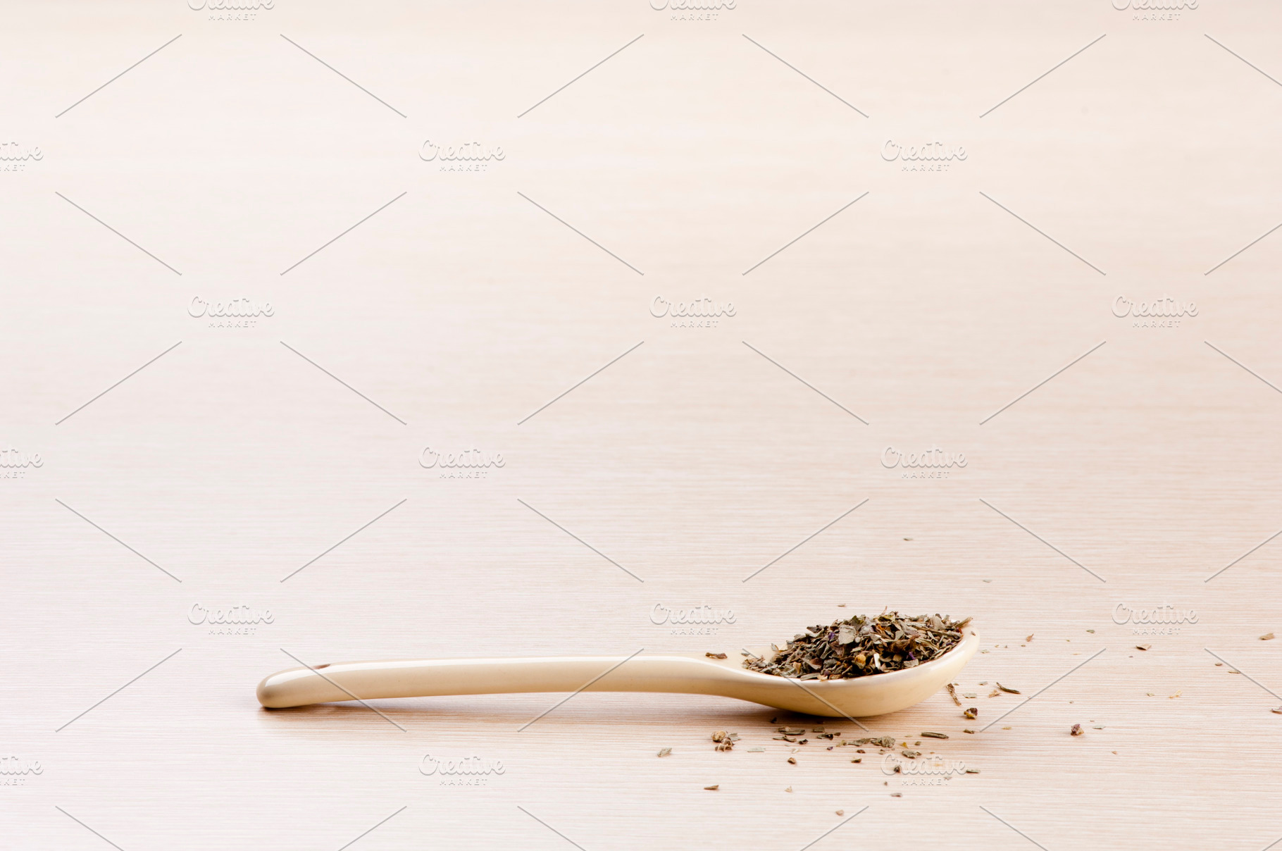 Dried Basil Herb On Spoon, a Food & Drink Photo by THP Creative