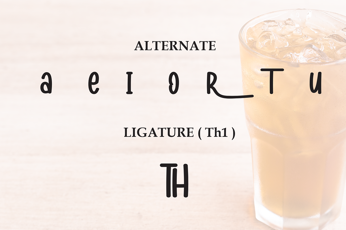 Thaitea Fresh | Script Font, a Handwritten Font by Scratchones (Photo 7 of 9)
