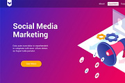 Isometric landing page template, a Templates & Theme by Genestro Shop (Thumbnail 5 of 5)