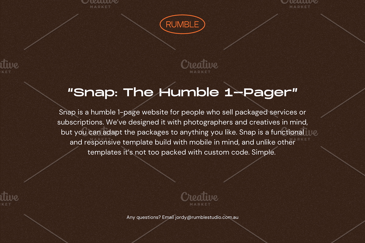 Staff Pick: Snap Squarespace Template preview 3