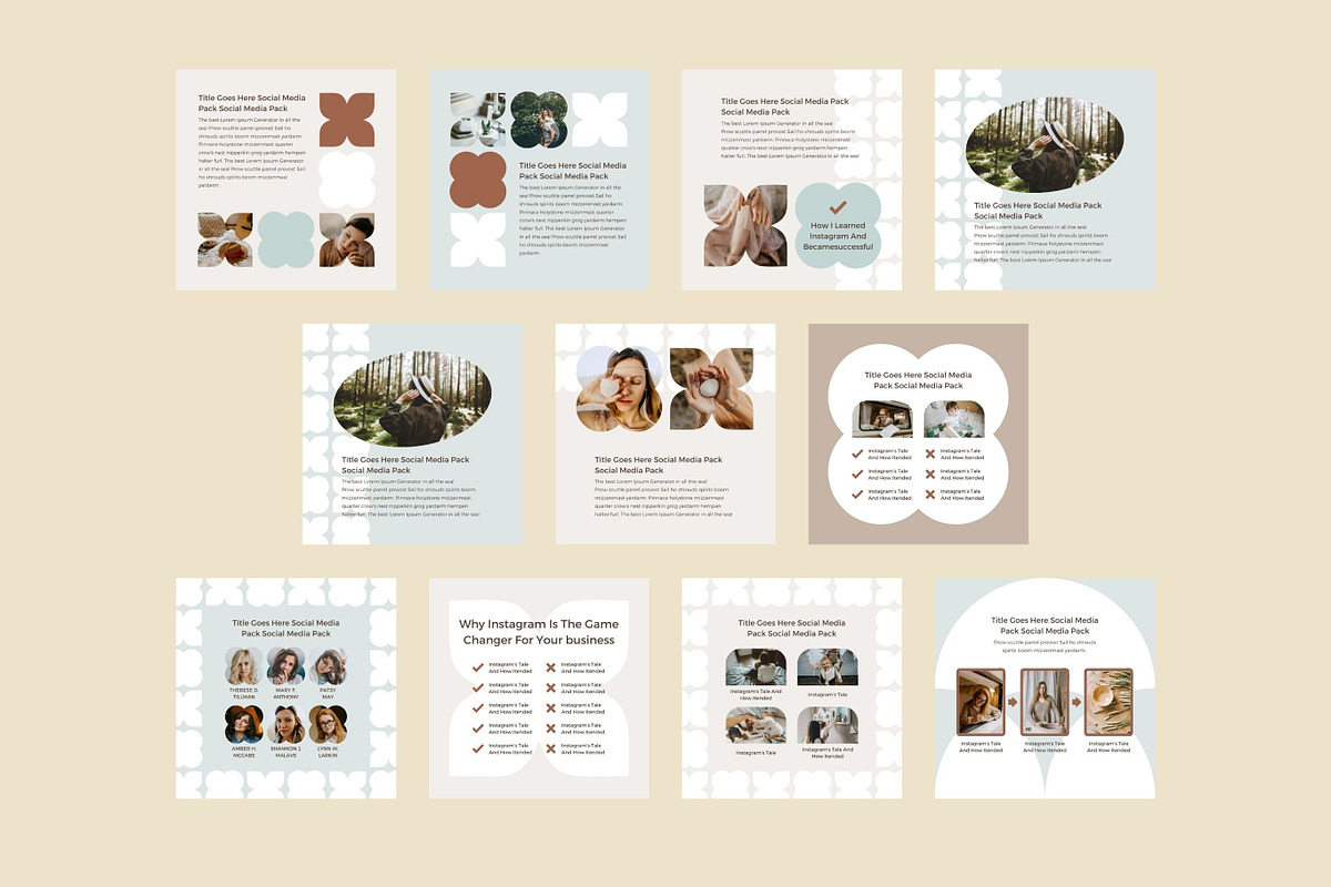 Instagram Template Canva Post Mint, a Social Media Template by Keikoya (Photo 6 of 11)