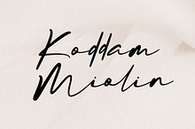 Koddam Miolin amazing script font