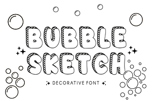 Bubble Sketch - Playful Hand-Draw, a Font by KiddoGlyphs Studio