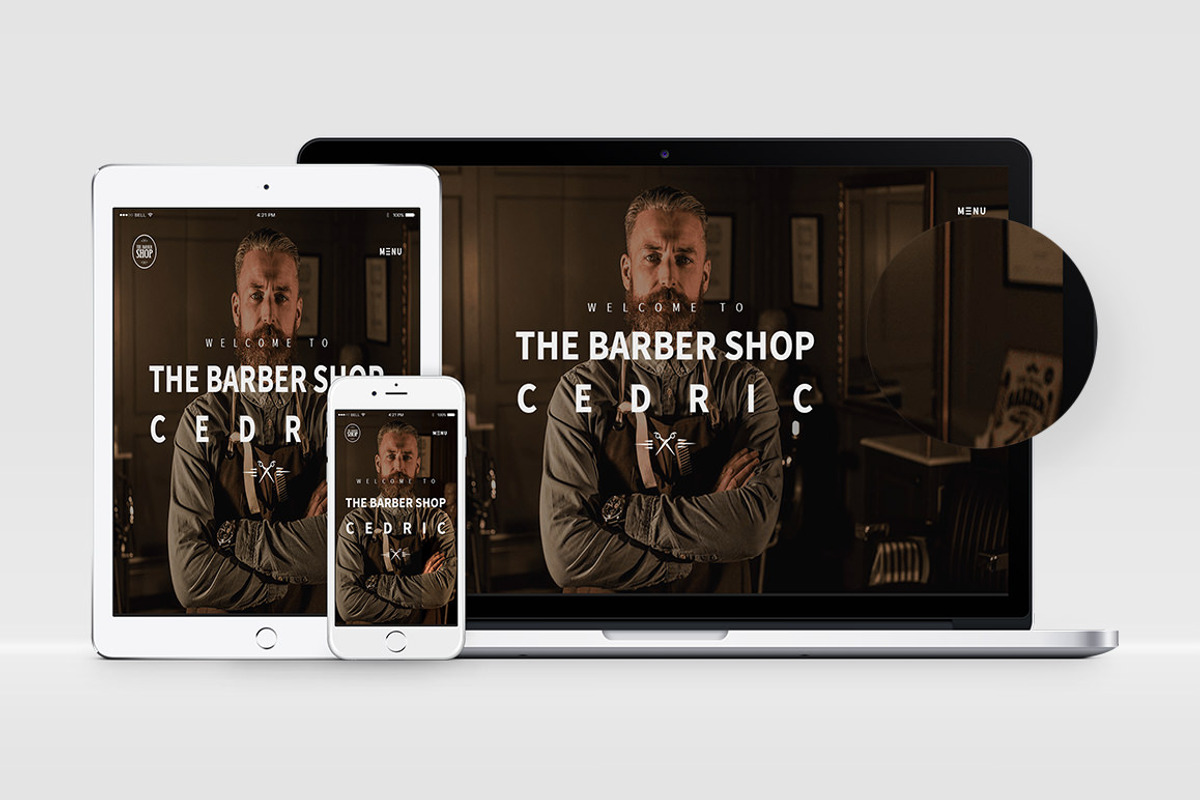 Cedric: One-Page PSD Template, a Landing Page Template by Devero (Photo 1 of 16)