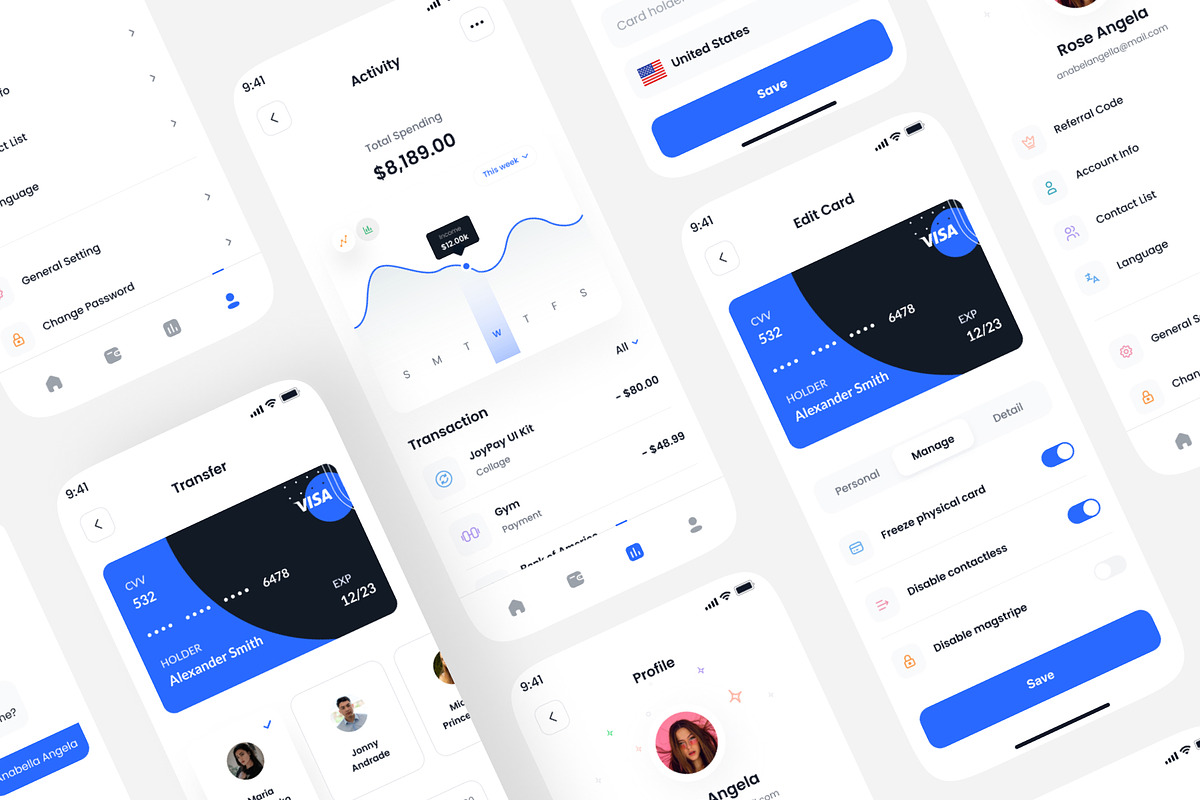 JoyPay - Fintech App UI Kit Design, an App Template by Zee UI (Photo 2 of 4)