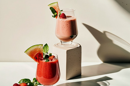 Strawberry Smoothie glass