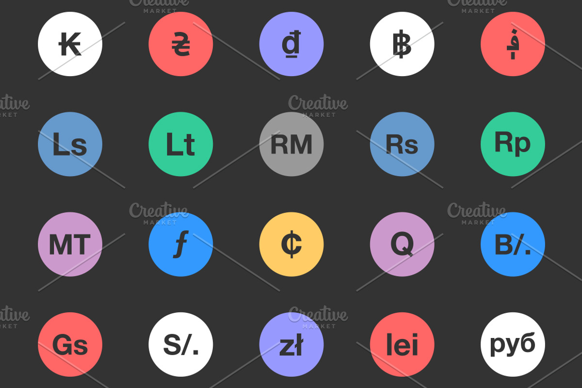 World Currency Symbols / Icons preview 2
