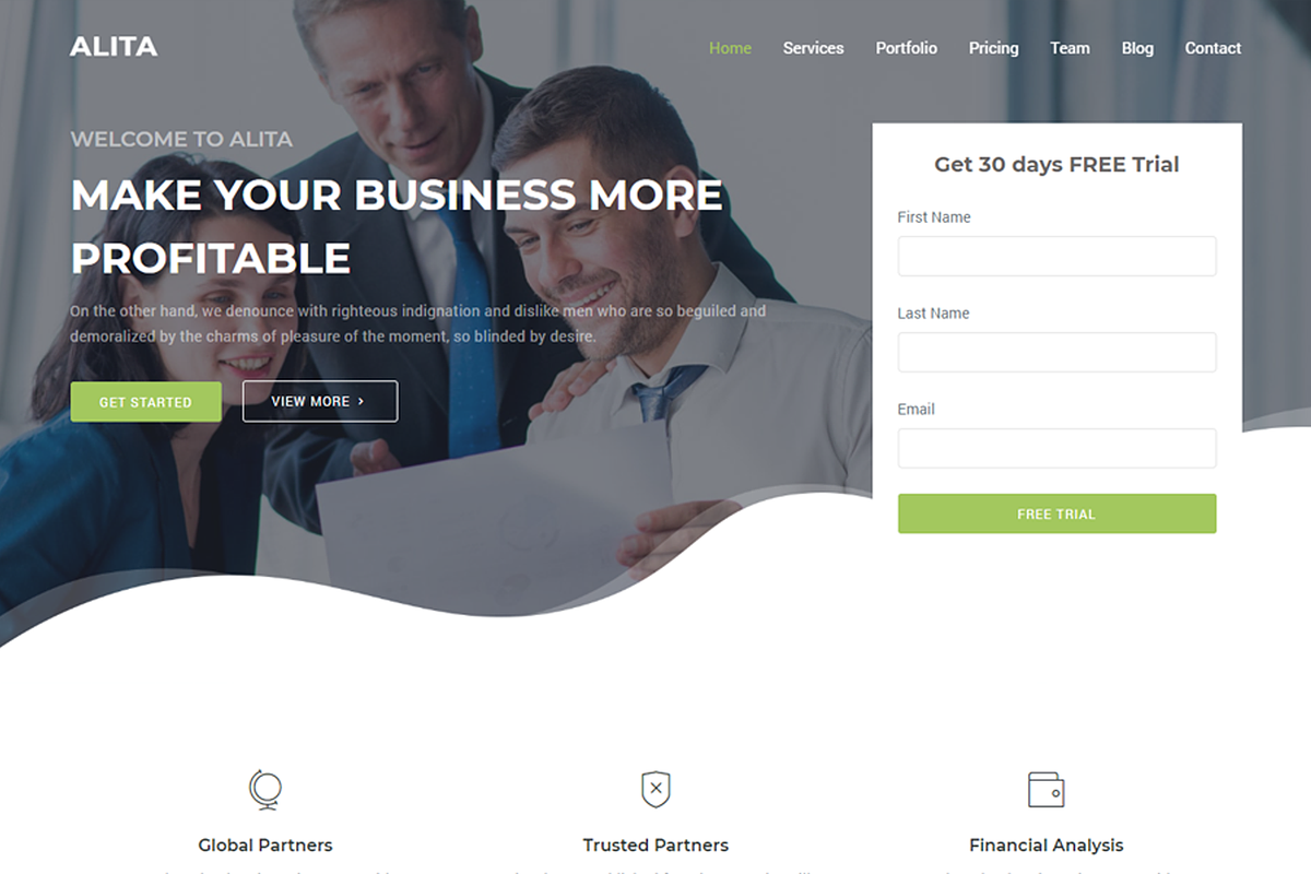 Alita - Multipurpose Template, a Bootstrap Template by shreethemes (Photo 10 of 14)