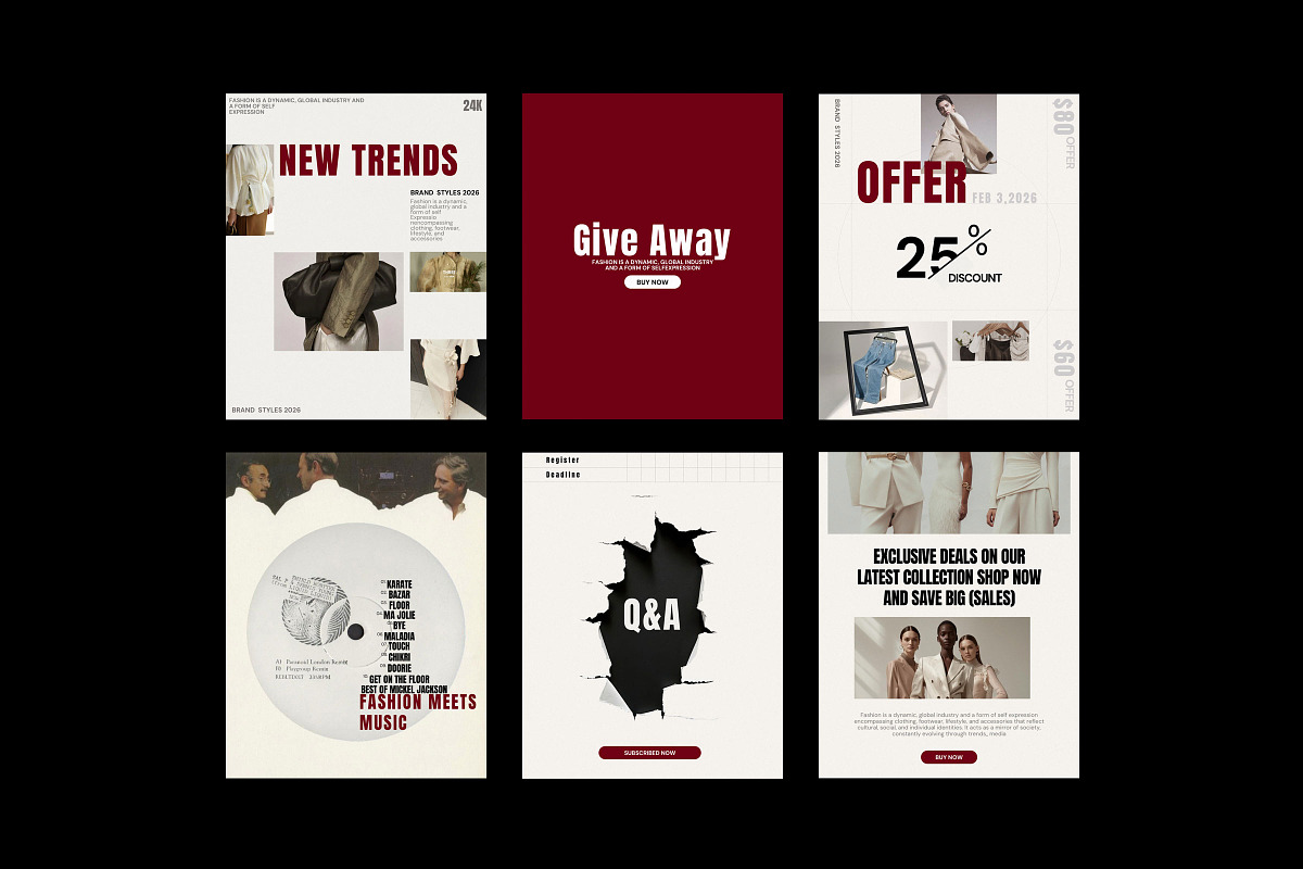 RED / Social Media Templates, a Social Media Template by Studio Industry (Photo 6 of 13)