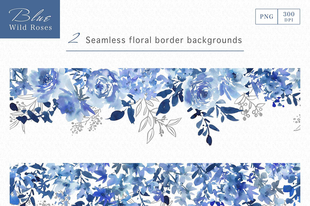 Watercolor Blue Roses with Birds, an Object Graphic by Sawango Designs (Photo 10 of 13)