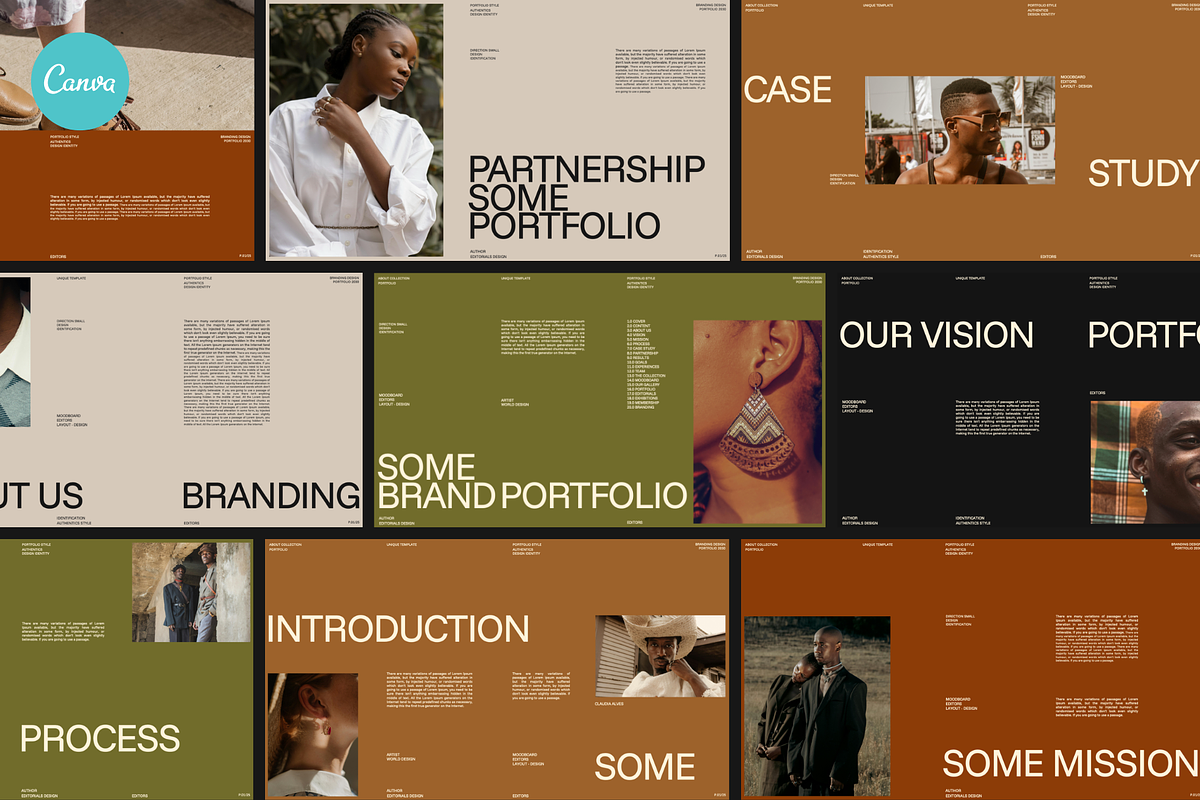 SOME Brand Portfolio Canva Template, a Presentation Template by Creatorism (Photo 1 of 10)