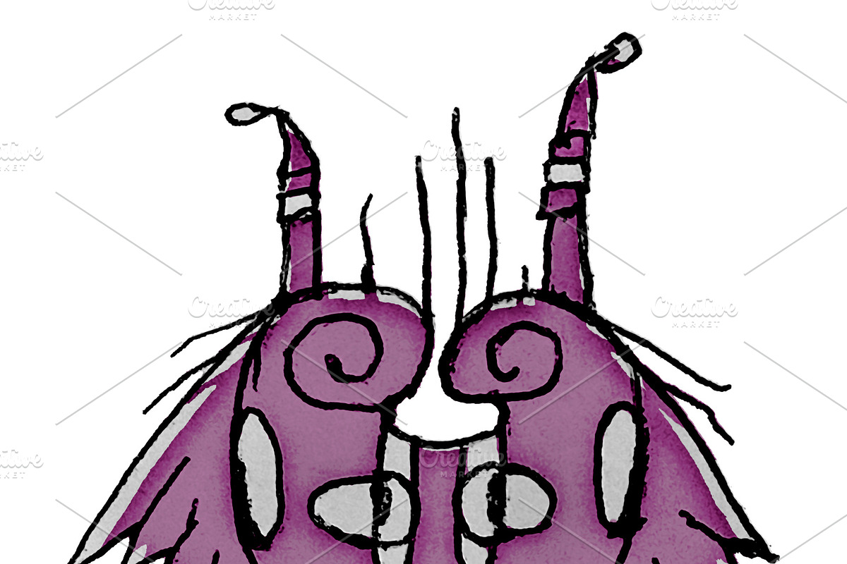 Alien robot female hand drawn isolated illustration, a Person Illustration by DanFLCreativo