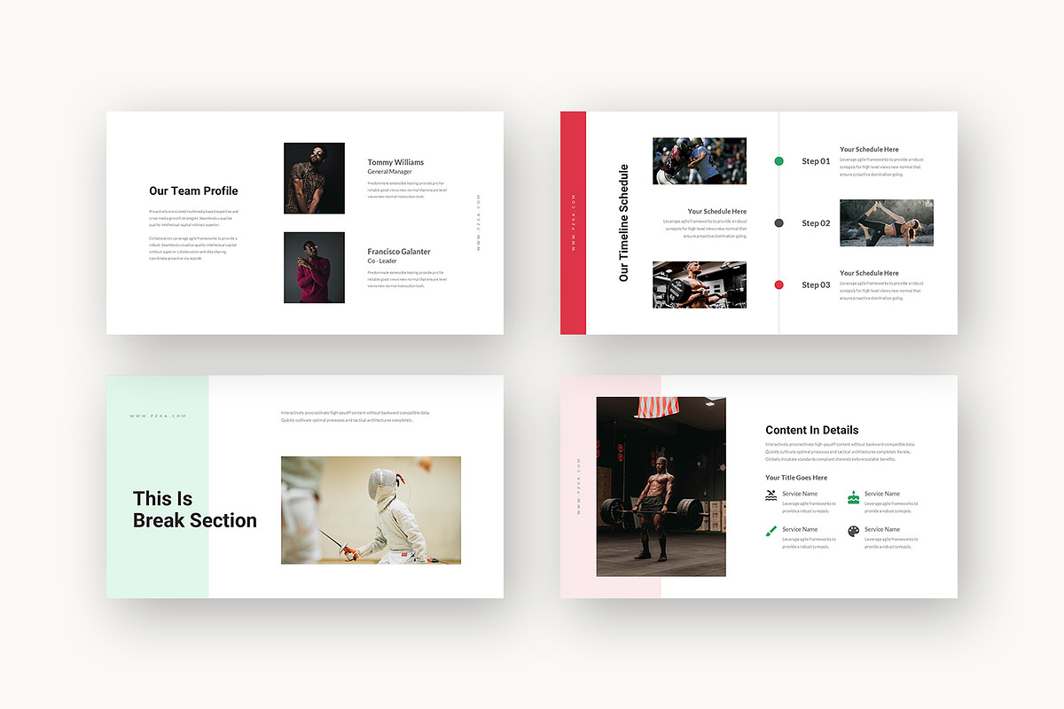 Pzka : Sports Brand Powerpoint, a Presentation Template by Punkl Camp (Photo 5 of 16)