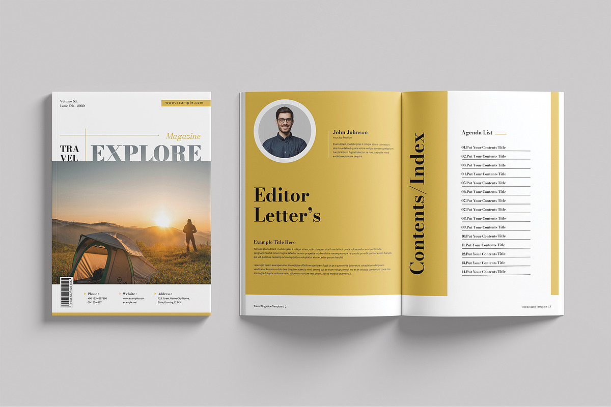 Travel Magazine Template, a Magazine Template by Cleffon_Graphic_Studio (Photo 2 of 11)