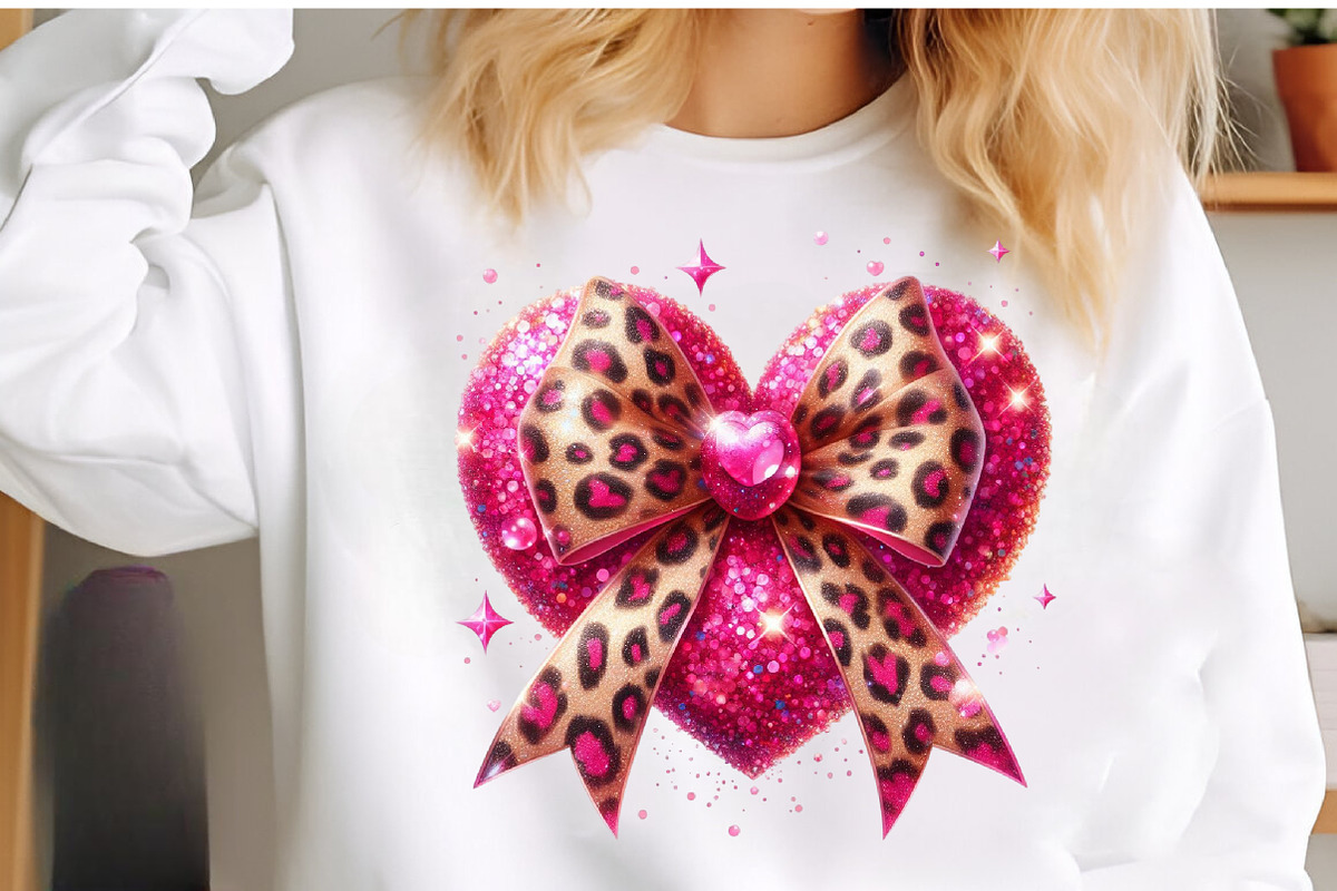 Glitter Pink Bow Heart Png, an Illustration by SinaCreation (Photo 7 of 11)