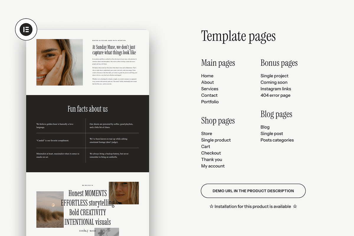 Sunday Muse Wordpress Template, a WordPress Template by The Cherie Studio (Photo 4 of 6)
