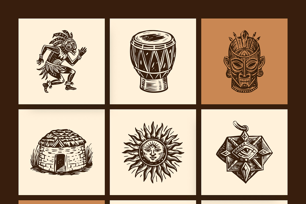 Vintage Cultures and Civilization, a Person Illustration by Creative Stall (Photo 27 of 33)