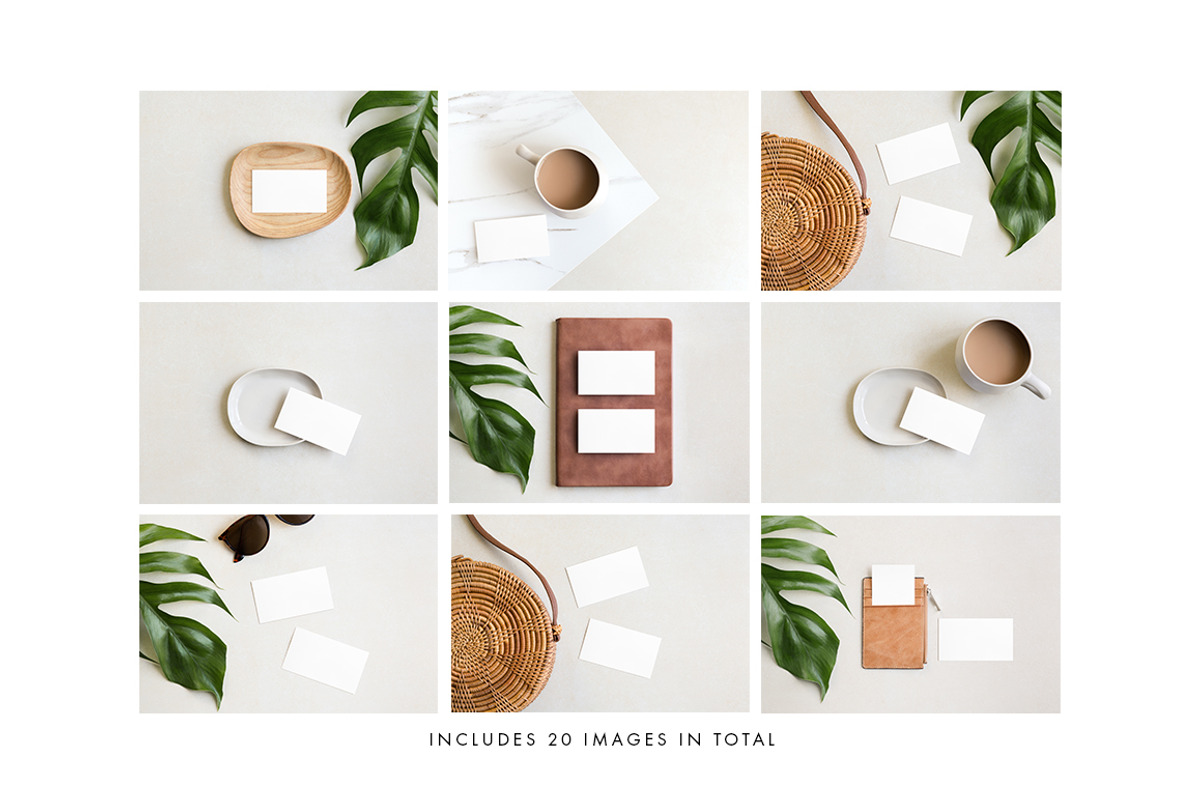 Tan Business Card Photo Mockups, a Product Mockup by Moyo Studio (Photo 2 of 9)