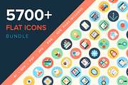 5700+ Flat Icons Bundle, a Duotone Icon by Vectors Market (Thumbnail 1 of 6)