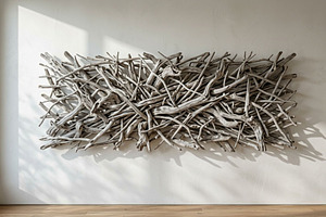 Bleached Driftwood Wall Sculpture, an Abstract Photo by thepslr