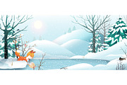 Winter Joy - Animals in Forest, an Animal Illustration by Popmarleo Shop (Thumbnail 7 of 13)